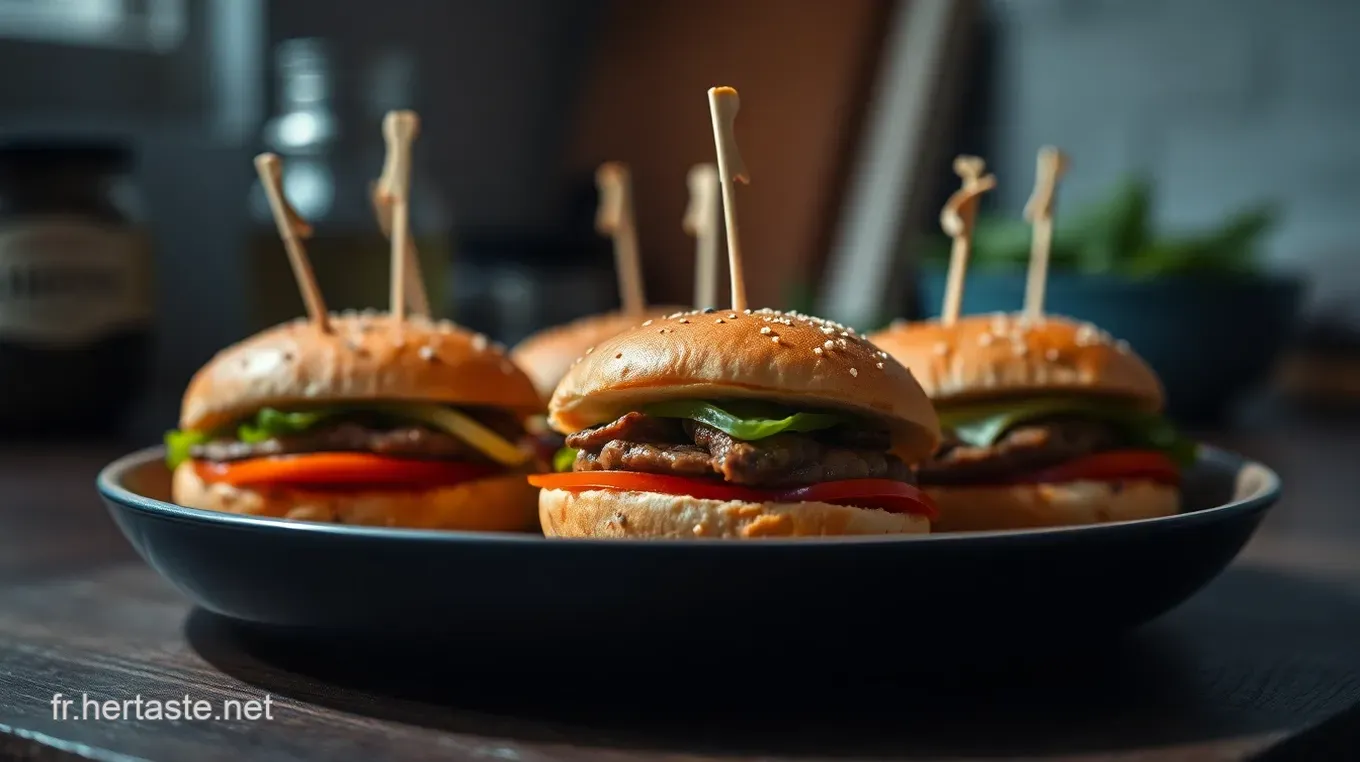 Recette Mini Burger Apéro Froid : Saveurs Méditerranéennes à Partager Mini Burgers Apéro Froid aux Saveurs Méditerranéennes