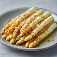 Asperges Blanches Po&ecirc;l&eacute;es au Beurre
