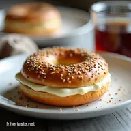Recette Simple et Rapide Bagels Cr&egrave;me de Th&eacute; Brunch Chic