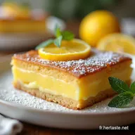 Recette Barres au Citron Le Carr&eacute; Fondant et Acidul&eacute; Parfait