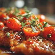 Poulet Cr&egrave;me Tomate Blanc de Mon Secret Facile Gourmand