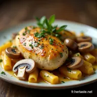 La Blanquette de Poulet aux Champignons Recette Facile et Cr&eacute;meuse