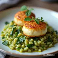 Blettes Nobles au Riz Cr&eacute;meux Un Risotto Vert et Rustique