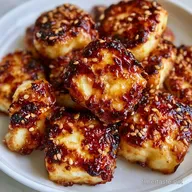 Bouch&eacute;es de Halloumi Croustillantes au Miel &Eacute;pic&eacute;