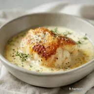 Dos de Cabillaud &agrave; la Cr&egrave;me de Parmesan au Citron
