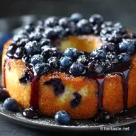 Cake au Yaourt Myrtilles Citronn&eacute; le moelleux facile du pot de yaourt