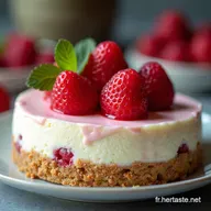 Cheesecake aux Fraises Express Recette Simple et Rapide