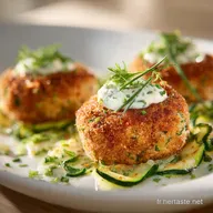 Croquettes L&eacute;g&egrave;res de Saumon et Courgette Recette saine au four et croustillante
