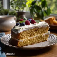 G&acirc;teau Blanc Moelleux avec Gla&ccedil;age Cr&egrave;me