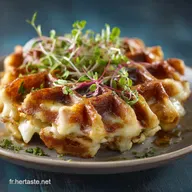 Gaufre au fromage et choufleur Croustillantes faciles et Comt&eacute; AOP