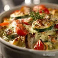 Gratin l&eacute;ger aux l&eacute;gumes et au Thon : Recette WW facile et minceur