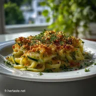 Gratin Lger de Ptes aux Courgettes: Velout&eacute; et Sans Culpabilit&eacute;