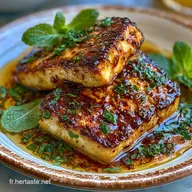 Halloumi Po&ecirc;l&eacute; Menthe en 15 Minutes