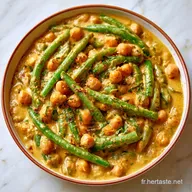 Haricots Verts Curry Indien au Coco