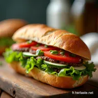 Italian Grinder Sandwich A La F&ecirc;te Facile dans une Baguette