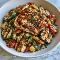L&eacute;gumes Halloumi Au Four pour 4 Portions