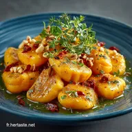 Gnocchis Butternut A&eacute;riens Plat &agrave; la courge butternut et beurre noisette