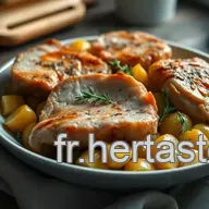 Recette de Manchon de Canard Confits aux Herbes et Pommes de Terre Saut&eacute;es