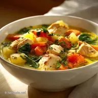 Mijot&eacute; de Poulet aux L&eacute;gumes pour 4 Personnes