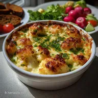 MiniClafoutis Lgers au ChouFleur Plat et : Flan Prot&eacute;in&eacute; et A&eacute;rien