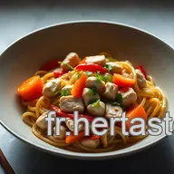 Nouilles saut&eacute;es au poulet fa&ccedil;on wok &ndash; Recette simple et savoureuse