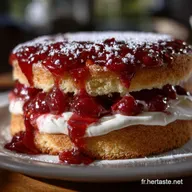 Nude cake &agrave; la confiture de cerise L&eacute;l&eacute;gance rustique cr&egrave;me mascarpone