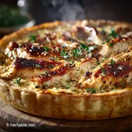 Pain quiche au poulet et moutarde le secret dun fond croustillant