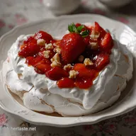 Pavlova Recette: C&oelig;ur Guimauve A&eacute;rien