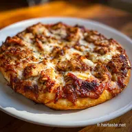 Pizza au Poulet Cr&egrave;me Fra&icirc;che pour 3