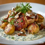 Poulet et Champignon &agrave; la Cr&egrave;me La Recette Classique Fa&ccedil;on Bistrot 45 min