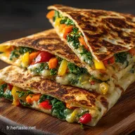 Quesadillas aux l&eacute;gumes et au Comt&eacute; AOP La Recette Rapide et Croustillante