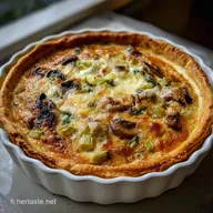 Quiche Poireaux Champignons Sans P&acirc;te : Recette Facile Cr&eacute;meuse