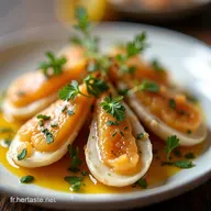 Coquilles SaintJacques Dor&eacute;es Sauce Beurre Blanc Pamplemousse
