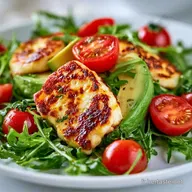 Salade Avocat et Halloumi Libanaise