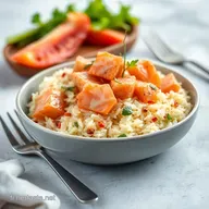 Salade de Riz Croustillante au Saumon: Oh L&agrave; L&agrave;!