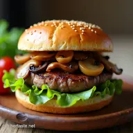 Recette Simple et Rapide Sandwich Steak Champignons Mon D&eacute;j Gourmand