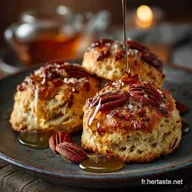 Recette Scones au Sirop d&Eacute;rable et Noix de P&eacute;can Moelleux Garantis