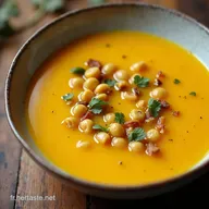 Soupe de Pois Chiches Cr&eacute;meuse au Safran Facile et R&eacute;confortante