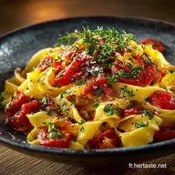 Recette Tagliatelle au Poireau et Tomate Facile et R&eacute;confortante