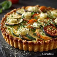 La Tarte aux L&eacute;gumes et Fromage Comt&eacute; P&acirc;te croustillante et z&eacute;ro flou