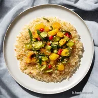 Tian de l&eacute;gumes proven&ccedil;al recette Ma version facile sur lit de riz