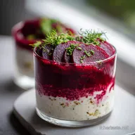 Verrines Betterave Fromage Frais et Miel