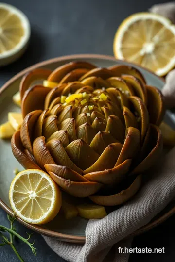 Artichauts à la vapeur : Guide pratique du temps de cuisson parfait presentation