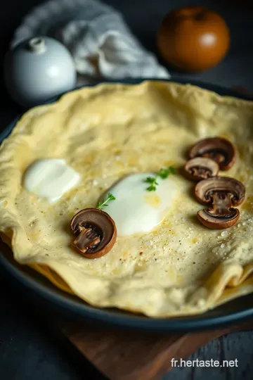 Crêpes aux Champignons Savoureuses presentation