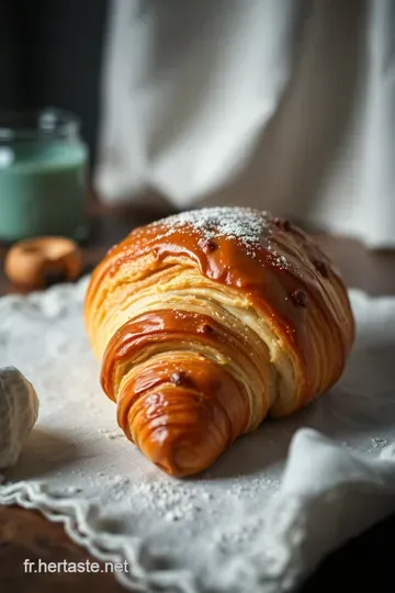 Croissant à l' Amande : Une Douceur Classique de la Pâtisserie Française presentation