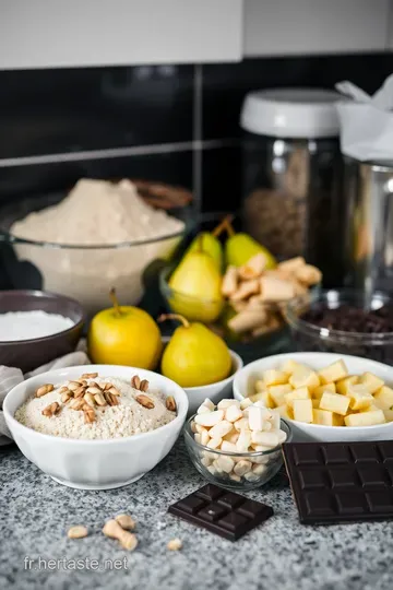 Crumble aux Poires et Chocolat : Douceur Automnale ingredients
