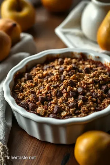 Crumble aux Poires et Chocolat : Douceur Automnale presentation
