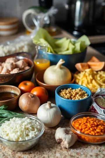 Curry Doux de Poulet au Riz Basmati ingredients