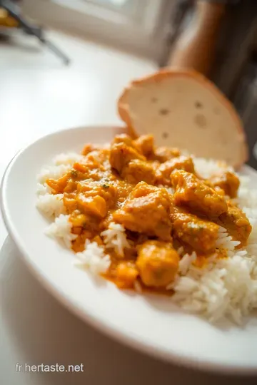 Curry Doux de Poulet au Riz Basmati steps