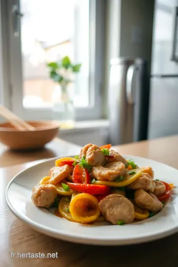 Nouilles sautées au poulet façon wok – un classique simple et savoureux steps